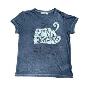 ABERCROMBIE FITCH PINK FLOYD Tour Burnout Fabric Thin Blue T Shirt Tee/ SMALL